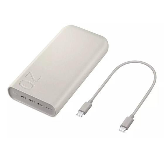 Power Bank Bateria Carregador Portátil Samsung EB-P4520 20000mAh 45W Carga Rápida 3 x USB-C Original
