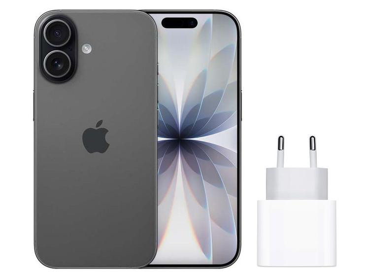 Smartphone Apple iPhone 17 256GB Preto - 5G + Carregador Apple USB-C 20W Original