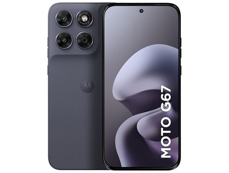 Smartphone Motorola Moto G67 5G 256GB 12GB (4GB RAM + 8GB RAM Boost) Câmera 50MP Sony Lytia 600 Tela 1.5K Extreme Amoled 120Hz Ultrarresistente