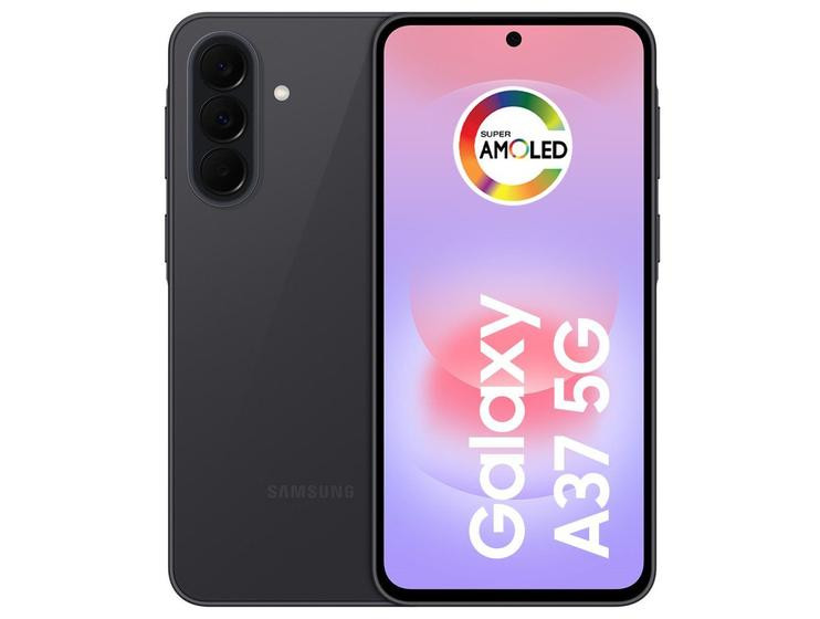 Smartphone Samsung Galaxy A37 128GB 5G 6GB RAM Preto 6,7" Câm Tripla + Selfie 12MP