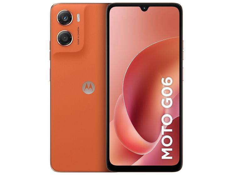 Smartphone Motorola Moto g06, 128GB, 4GB RAM e 8GB Ram Boost, Camera 50MP com AI, Bateria de 5200 mAh, Tela 6.9