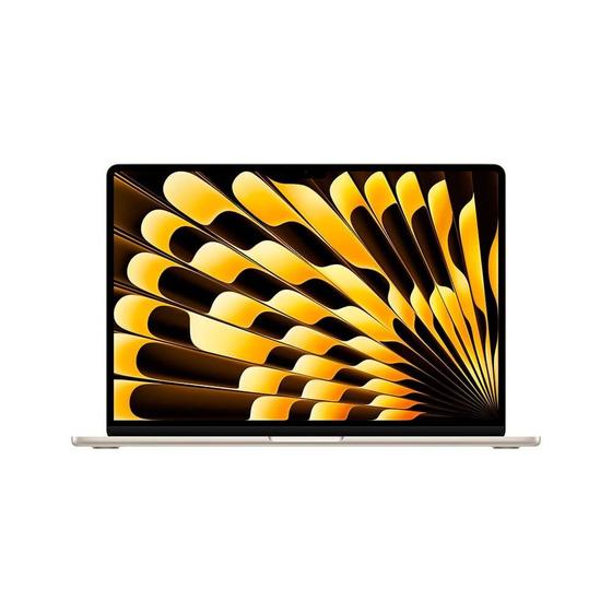 MacBook Air Apple 15" Chip M4, CPU 10 Núcleos, GPU 10 Núcleos, Neural Engine 16 Núcleos, 16GB RAM, SSD 512GB, Estelar - MW1K3BZ/A