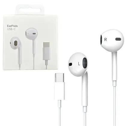 Fone de Ouvido com Fio USBC Compatível com iPhone 15 15Pro 15ProMax 16 16e 16Pro 16ProMax 17 17Pro 17ProMax 17Air Conector USBC - Foxcom