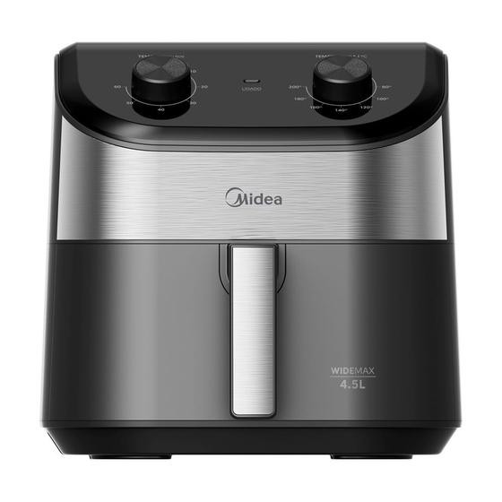 Fritadeira Air Fryer 4,5L Widemax Cyclone Preto e Inox Midea 127V