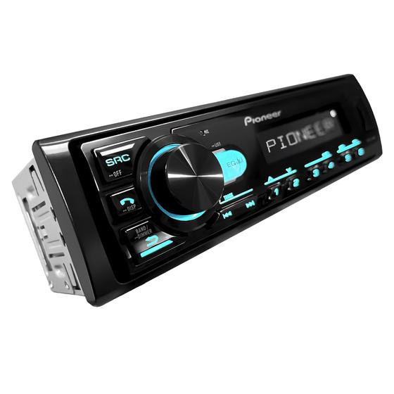 Rádio Automotivo Pioneer MVH145BR Aparelho MP3 Com Bluetooth USB Com Equalizador Som Automotivo para Carro
