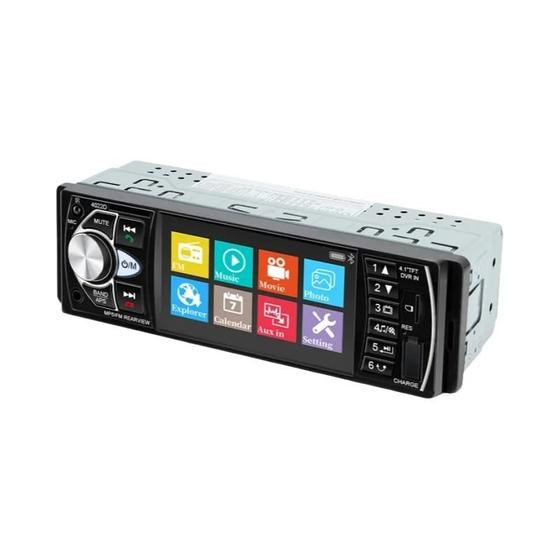 Rádio Automotivo Bluetooth 1 Din 4022D Hippcron Com Câmera De Ré E Controle No Volante