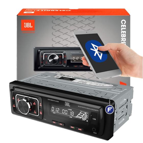 Som Automotivo Jbl Bluetooth Mp3 Player Usb Sd Card Fm Radio Sem Toca Cd