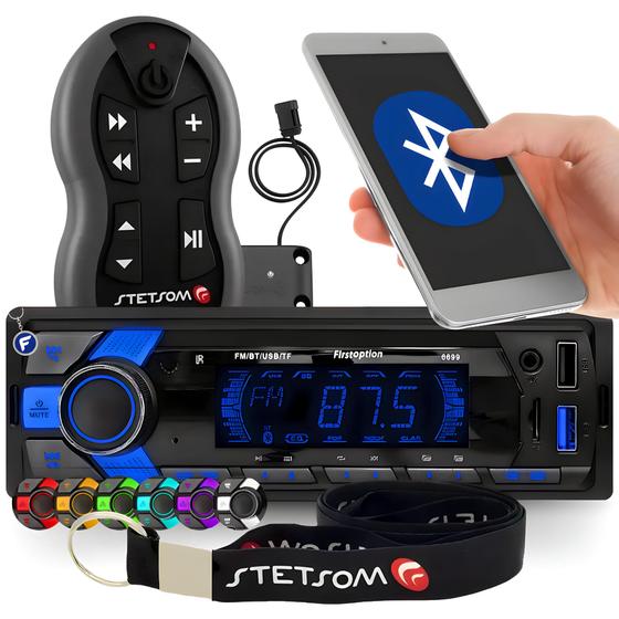 Radio Automotivo Mp3 Player Bluetooth Usb Display Colorido Com Controle Longa Distancia Stetsom - First Option