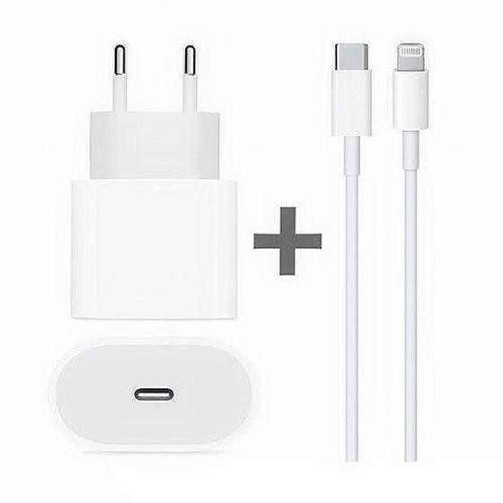 *Fonte Carregador I phone + Cabo Lightning Compativel Para 12,12, Tipo C 20wTurbo -Novax'