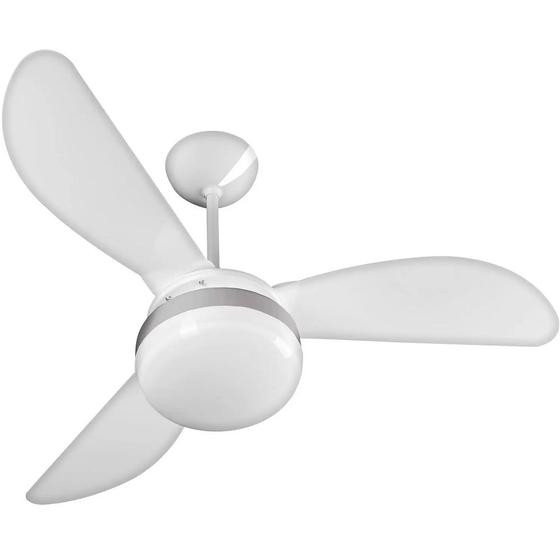 Ventilador de Teto Ventisol Fênix Inverter Branco/Silver Controle Remoto e Placa LED 20W Integrada Bivolt