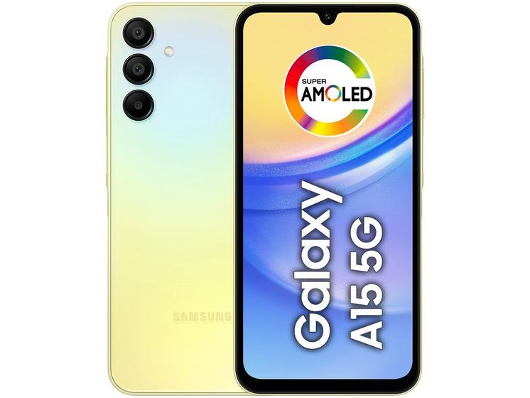 Smartphone Samsung Galaxy A15 6,5" 128GB Verde Claro 5G 4GB RAM Câm. Tripla 50MP + Selfie 13MP 5000mAh Dual Chip