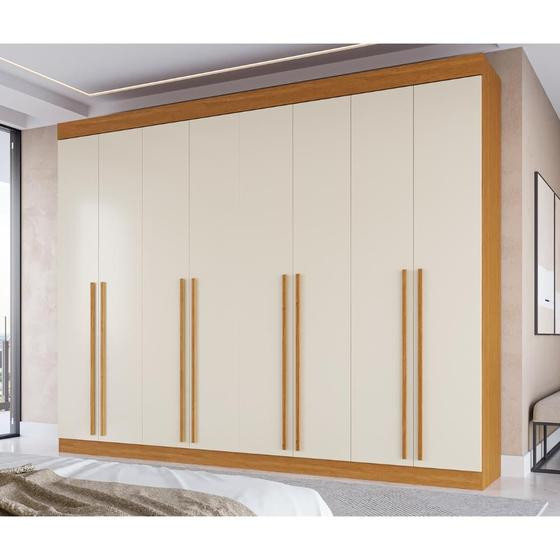 Guarda Roupa Casal Estônia 8 Portas 4 Gavetas MDF ACP Móveis - Linhamobília