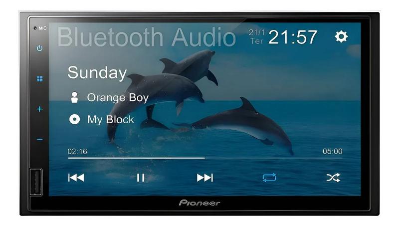 Som Automotivo Pioneer DMH-145BR Tela 7", USB, Bluetooth