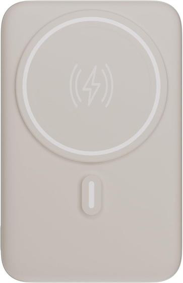 Geonav Power Bank Carregador Portátil Universal por Indução 10.000Mah, Branco, Carregamento Rápido, Suporte dobrável
