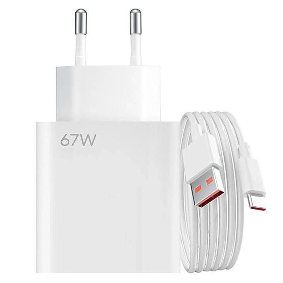 Carregador Turbo 67w Tipo-c Compativel Com Xiaomi Redmi Note 10 11 12 13 Pro 4G 5G - noBrand