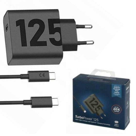 Carregador Turbo 125w USBC Compatível com Xiaomi Samsung Motorola Quick Charger GaNFast Moto G53 G54 G86 GEdge 30 40 50 60 - Agold