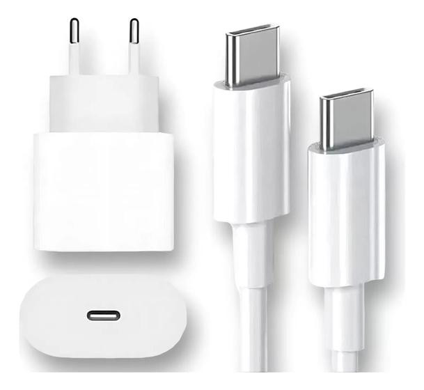 Carregador Turbo rapido 35W CABO USB.C Compatível com Iphone 15 16 e 17 - Gold