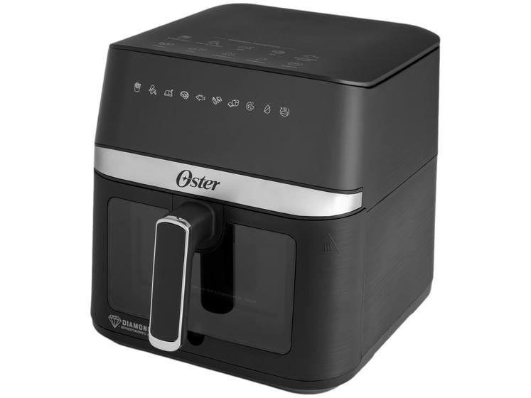 Air Fryer Oster DiamondTech CKSTAF60WDDF Preto e Prata com Timer 6L