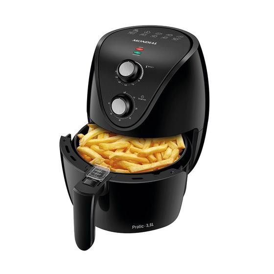 Fritadeira Sem Óleo Air Fryer 3,5L, Mondial, Preto/Prata, 1500W, 220V - AF-35-BF