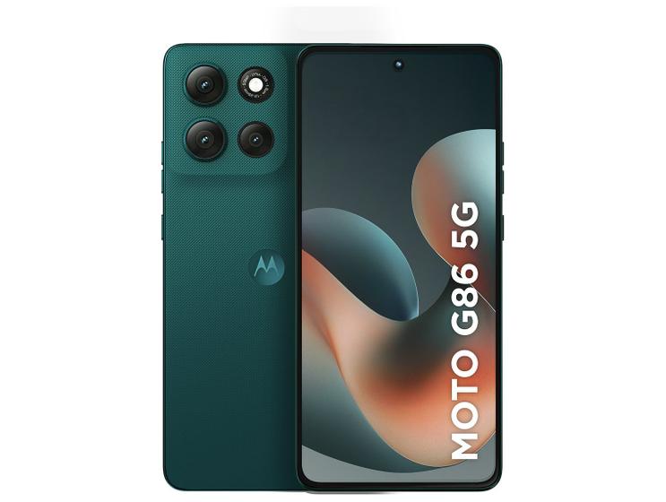 Smartphone Motorola Moto g86 512GB 5G 8GB RAM Verde Escuro 6,7" Câm. Dupla + Selfie 32MP