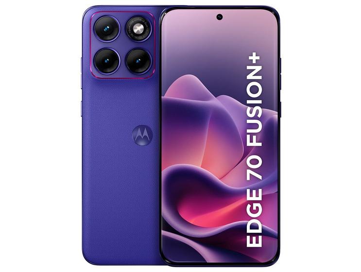 Motorola Edge 70 Fusion+ Roxo 5G 256GB 5G 24GB (12GB RAM + 12GB RAM Boost) Câmera 50MP Sony Lytia 710 Tela 1.5K Extreme Amoled 144Hz