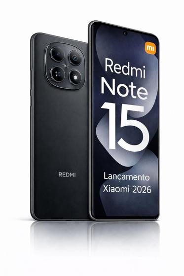 Xiaomi Redmi Note 15 256GB 8GB Câmera 108MP 20MP AMOLED 120Hz FHD Plus Design Premium Água e Poeira