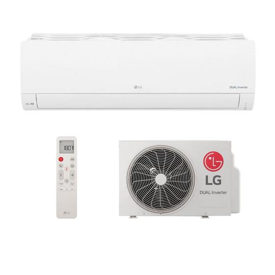 Ar Condicionado Split Hi Wall - Inverter R-32 - LG - Dual Inverter Compact - 9.000 BTUs - Frio - 220V Monofásico