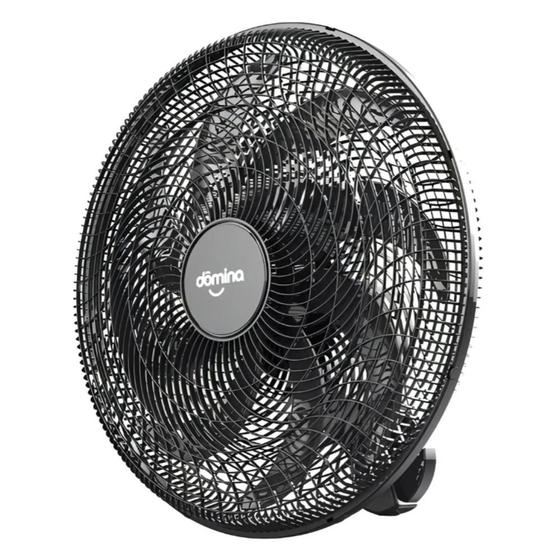Ventilador De Parede Oscilante Eco Bivolt 250w 60cm Dômina Preto Bivolt Rolamento Duplo Blindado Térmico