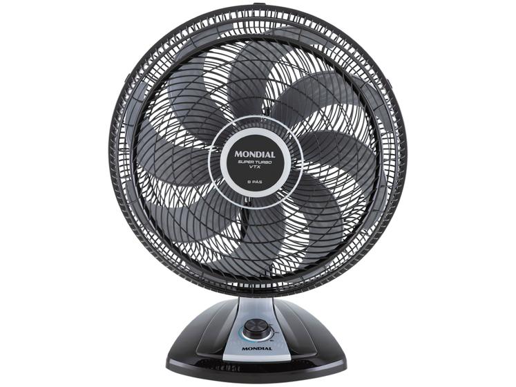 Ventilador de Mesa Mondial VTX-50 50cm 8 Pás 3 Velocidades Preto e Prata
