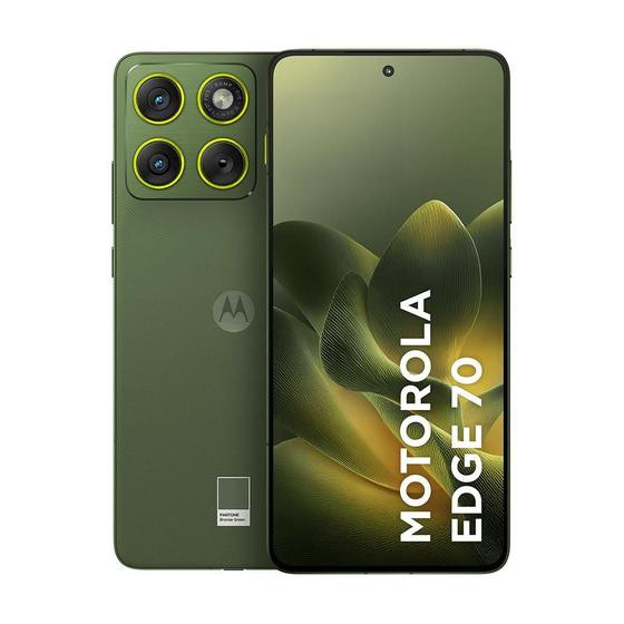 Smartphone Motorola Edge 70 5G 256GB, 24GB, 8GB RAM 16GB RAM Boost, Ultrafino, 3 cameras 50MP, Tela 1.5K extreme Amoled 120hz