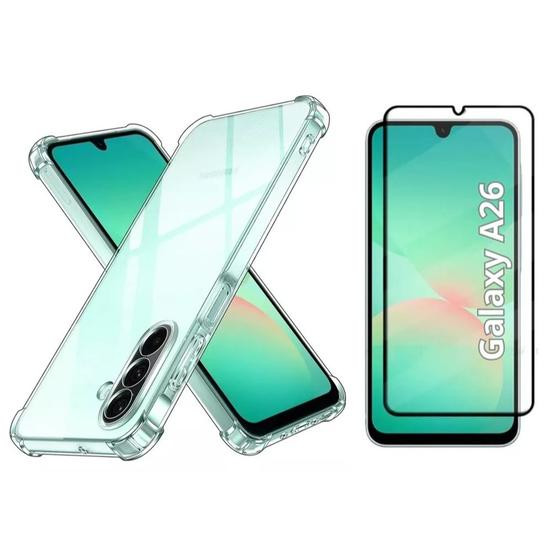 Capa Capinha Anti Impacto e Película 9D Para Samsung Galaxy A16 A26 A36 A56 S24 FE - Phonecell