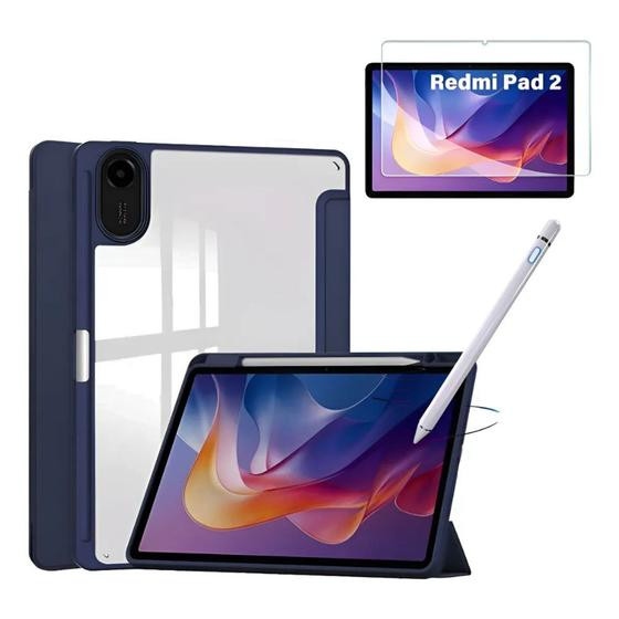Kit Capa + Película + Caneta Stylus Para Tablet Xiaomi Redmi Pad 2 11 - Dealfinder