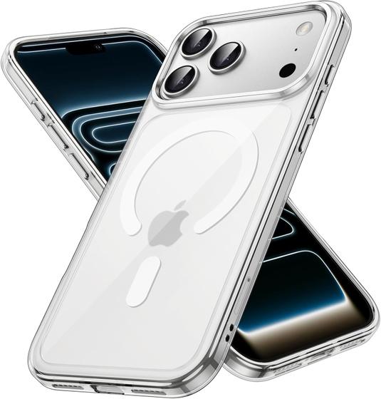 Capinha Anti Impacto Shock Suporte Magnético por Indução Compatível com iPhone 17 Pro Max 6.9 Bordas de Silicone Anti-Ch - WORLDWIDE