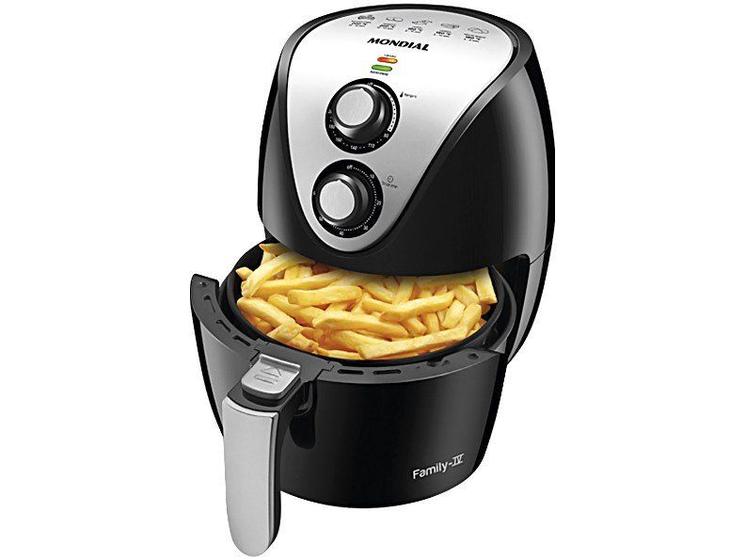 Fritadeira Elétrica Air Fryer Mondial Family AF-30 3,5L Preta - 220V