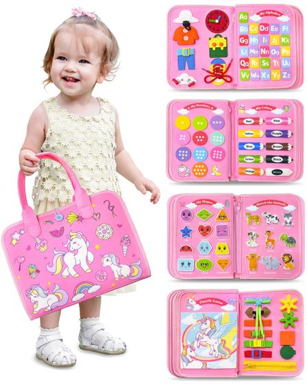 Brinquedo Montessori Tody Walenty Toddler da Busy Board para meninas de 1 a 4 anos