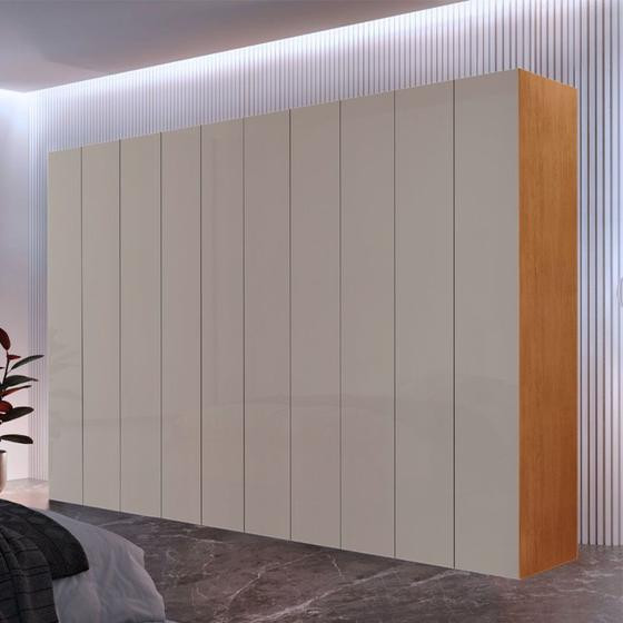Guarda Roupa Casal Everest 100 MDF 10 Portas e 10 Cabideiros - Moderna Mobília
