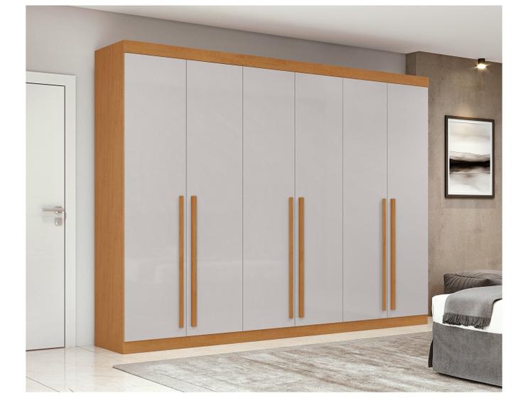 Guarda-roupa Casal 6 Gavetas 6 Portas Móveis Lopas Bertha