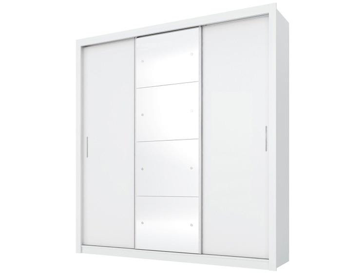 Guarda-roupa Casal com Espelho 3 Portas de Correr - 2 Gavetas Demóbile Residence II