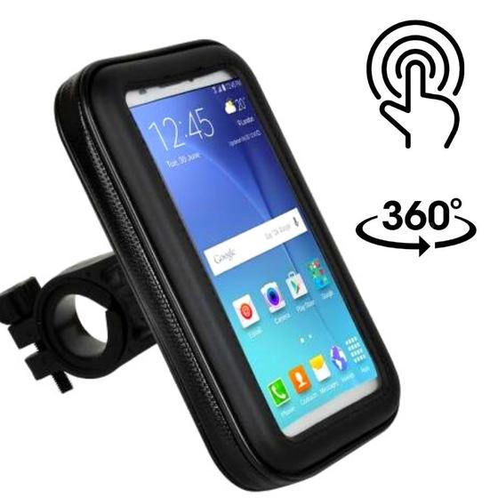 Suporte Impermeavel Celular Bicicleta Bike Moto Smartphone Gps Case A Prova D'água Bolsa Guidão Mtb - Tomate- MTG-0168