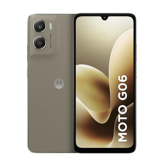 Smartphone Motorola Moto g06 - 256GB 12GB (4GB RAM + 8GB Ram Boost) e Camera 50MP - Bege