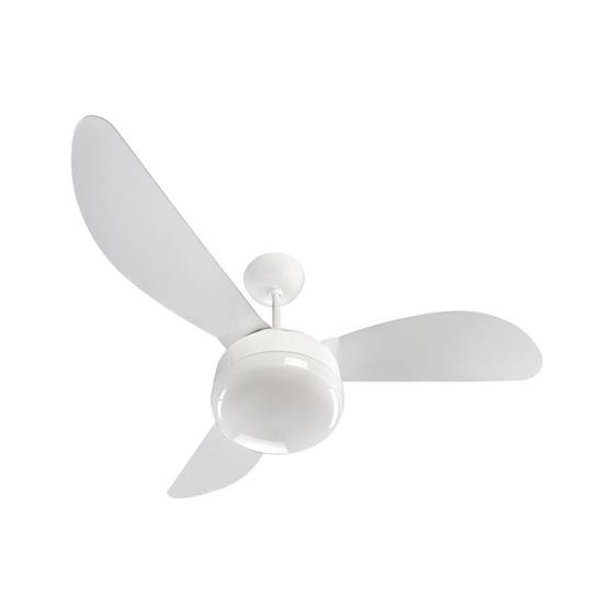 Ventilador de Teto Ventisol Fenix Branco 3 Pás, Cv3, 02 Lâmpadas Led Inclusas