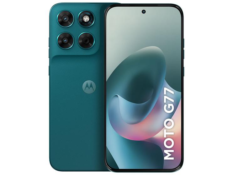 Smartphone Motorola Moto G77 5G 256GB 24GB (8GB RAM + 16GB RAM Boost) Câmera 108MP Ultra-Pixel Tela 1.5K Extreme Amoled 120Hz Ultrarresistente