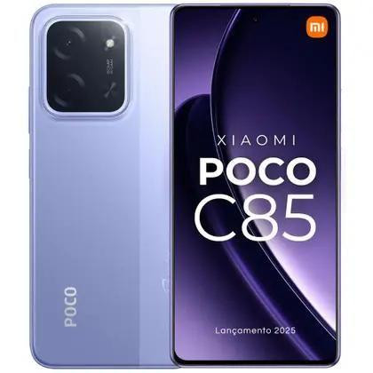 Xiaomi POCO C85 NFC 120Hz 128GB ou 256GB e 6GB ou 8GB de RAM Câmera 50MP Tela 6.88 120Hz NFC Smartphone Custo benefício Celular 16GB Ramboost