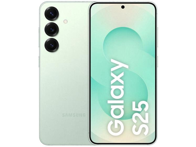 Celular Samsung Galaxy S25 5G 256GB Galaxy AI Verde 6,2" 12GB RAM Câm. Tripla 50+12+10MP Bateria 4000mAh Dual Chip
