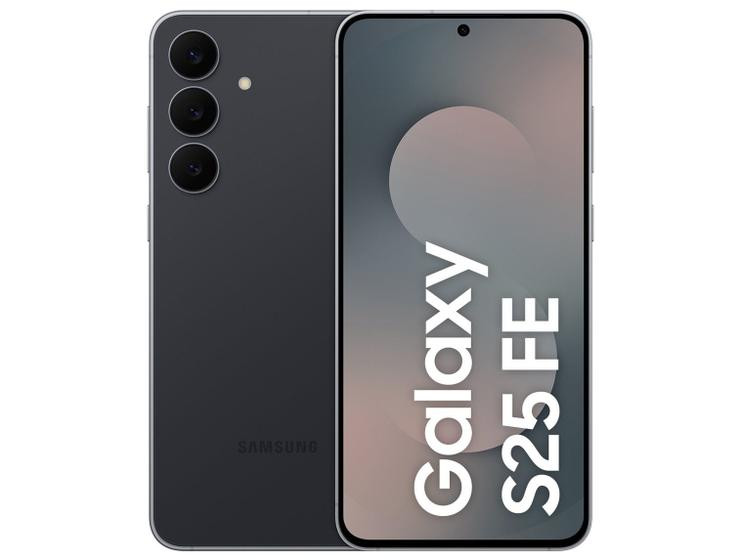 Celular Samsung Galaxy S25 FE 128GB 5G 8GB RAM JetBlack 6,7" Câm. Tripla + Selfie 12MP