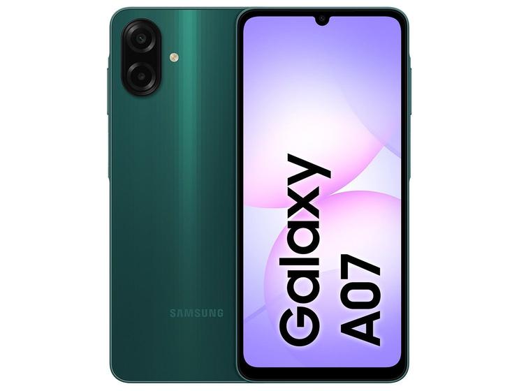Celular Samsung Galaxy A07 128GB Verde 4GB RAM Tela 6,7" Câm. Dupla + Selfie 8MP