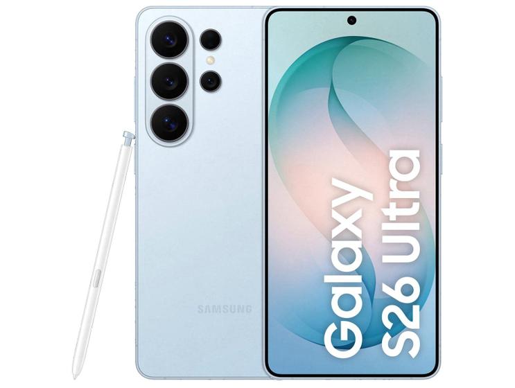 Celular Samsung Galaxy S26 Ultra 5G 256GB Galaxy AI Azul 6,9" 12GB RAM Câm. Quádrupla 200+50+10+50MP Bateria 5000mAh Dual Chip