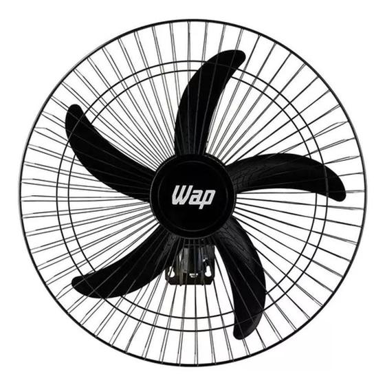 Ventilador Wap Parede Rajada Pro Preto Bivolt 60cm 5 Pás FW006661