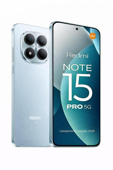 Smartphone Celular Xiaomi Redmi Note 15 Pro 5G 256GB 8GB RAM Garantia 1 Ano NFC Câmera 200MP Premium Tela 6,83 AMOLED 120Hz Bateria 6580mAh 45w 2 Chip
