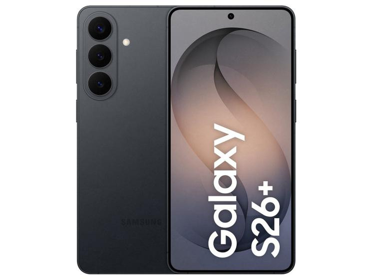 Celular Samsung Galaxy S26+ Preto 5G 512GB Galaxy AI 6,7" 12GB RAM Câm. Tripla 50+12+10MP Bateria 4900mAh Dual Chip